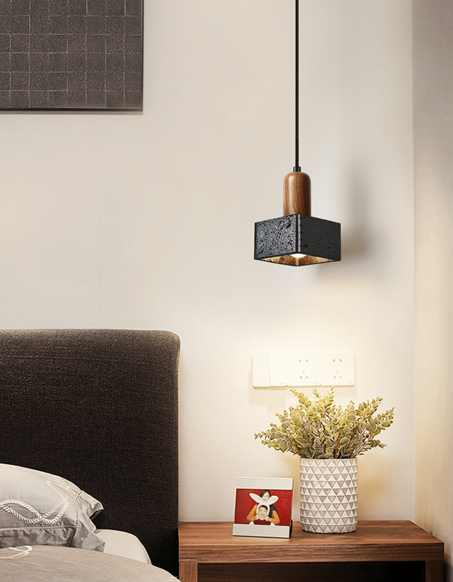 Lava Cube Pendant Lamp-Neutral Decor