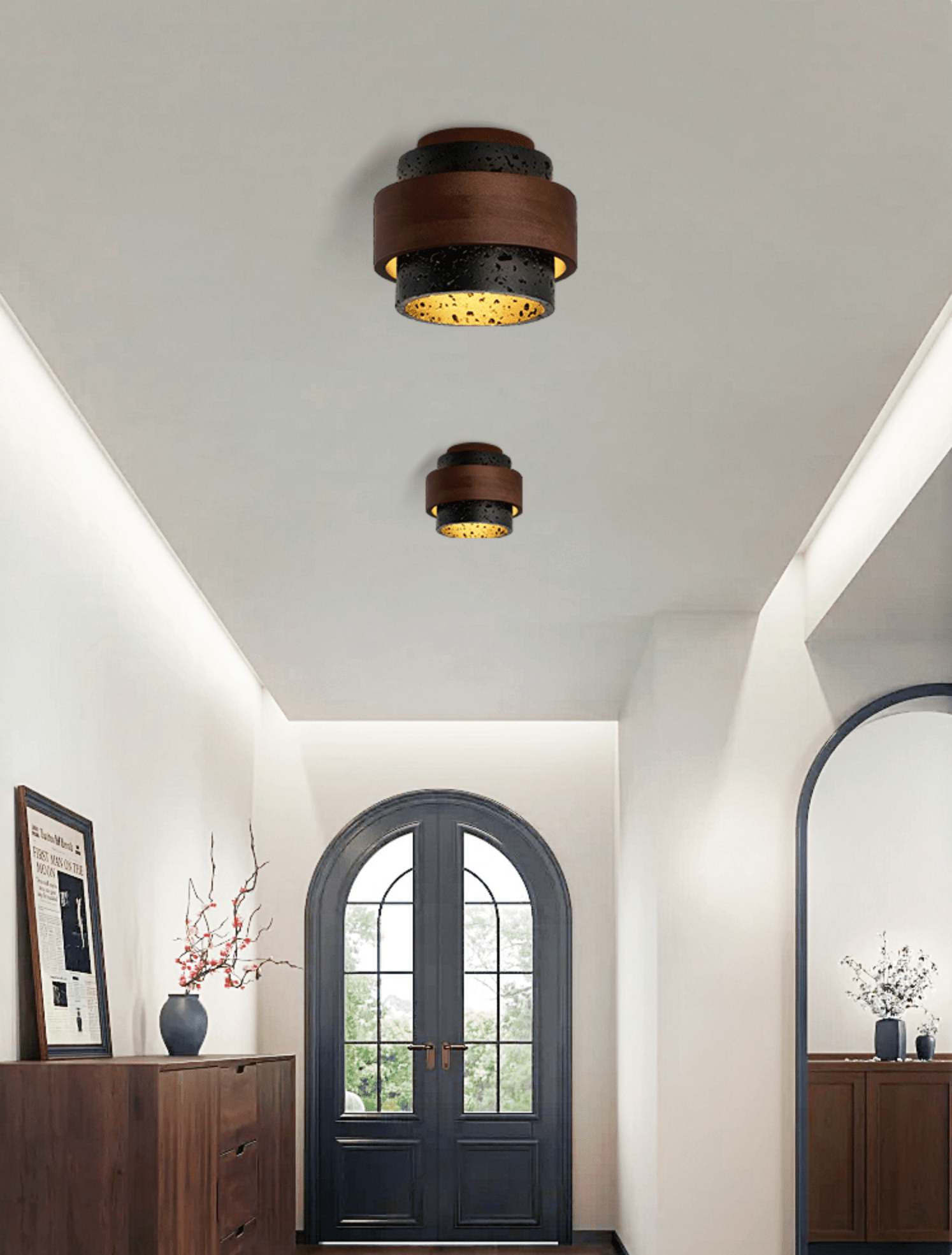 Ebony Ceiling Light-Neutral Decor