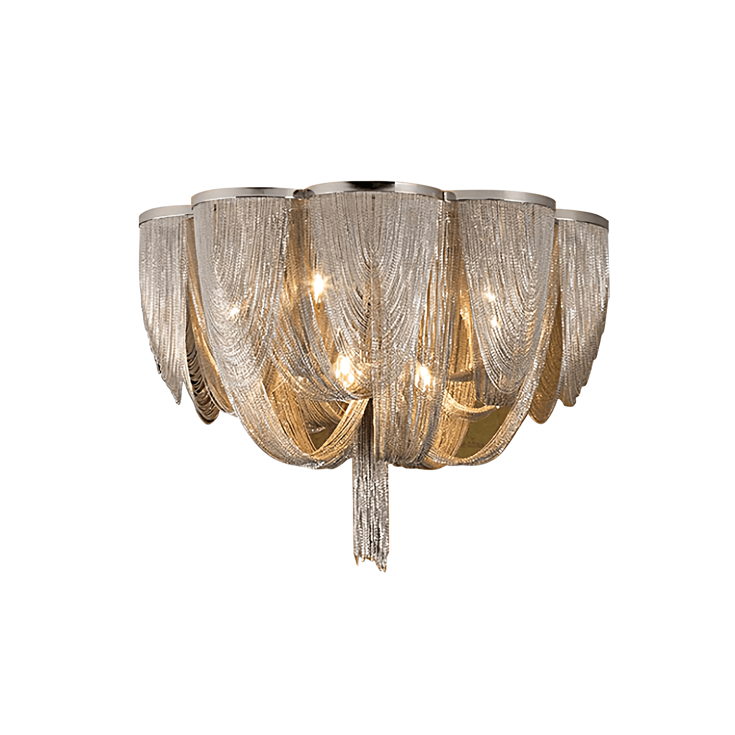 Chain Tassel Ceiling Light-Neutral Decor