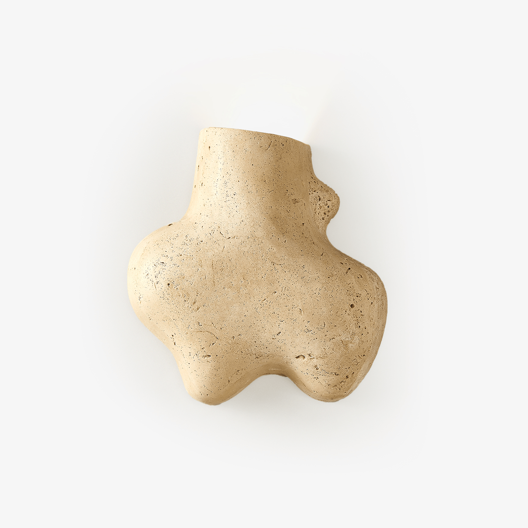 Travertine Abstract Wall Lamp-Neutral Decor