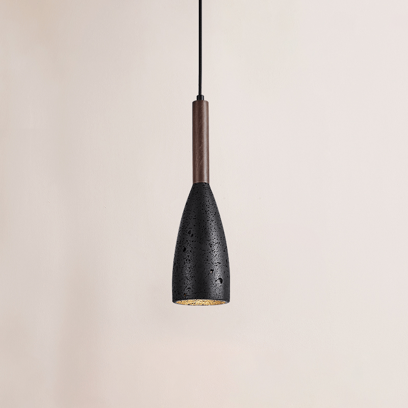 Travertine Teardrop Pendant Light-Neutral Decor