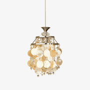 Shell Disc Pendant Light-Neutral Decor