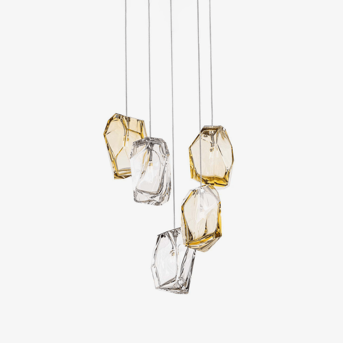 Crystal Rock Cluster Pendant Light-Neutral Decor