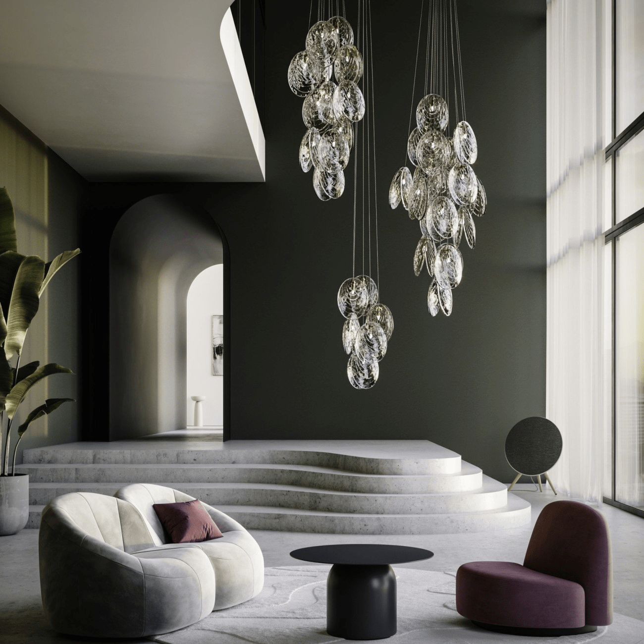 Mussels Cluster Chandelier-Neutral Decor