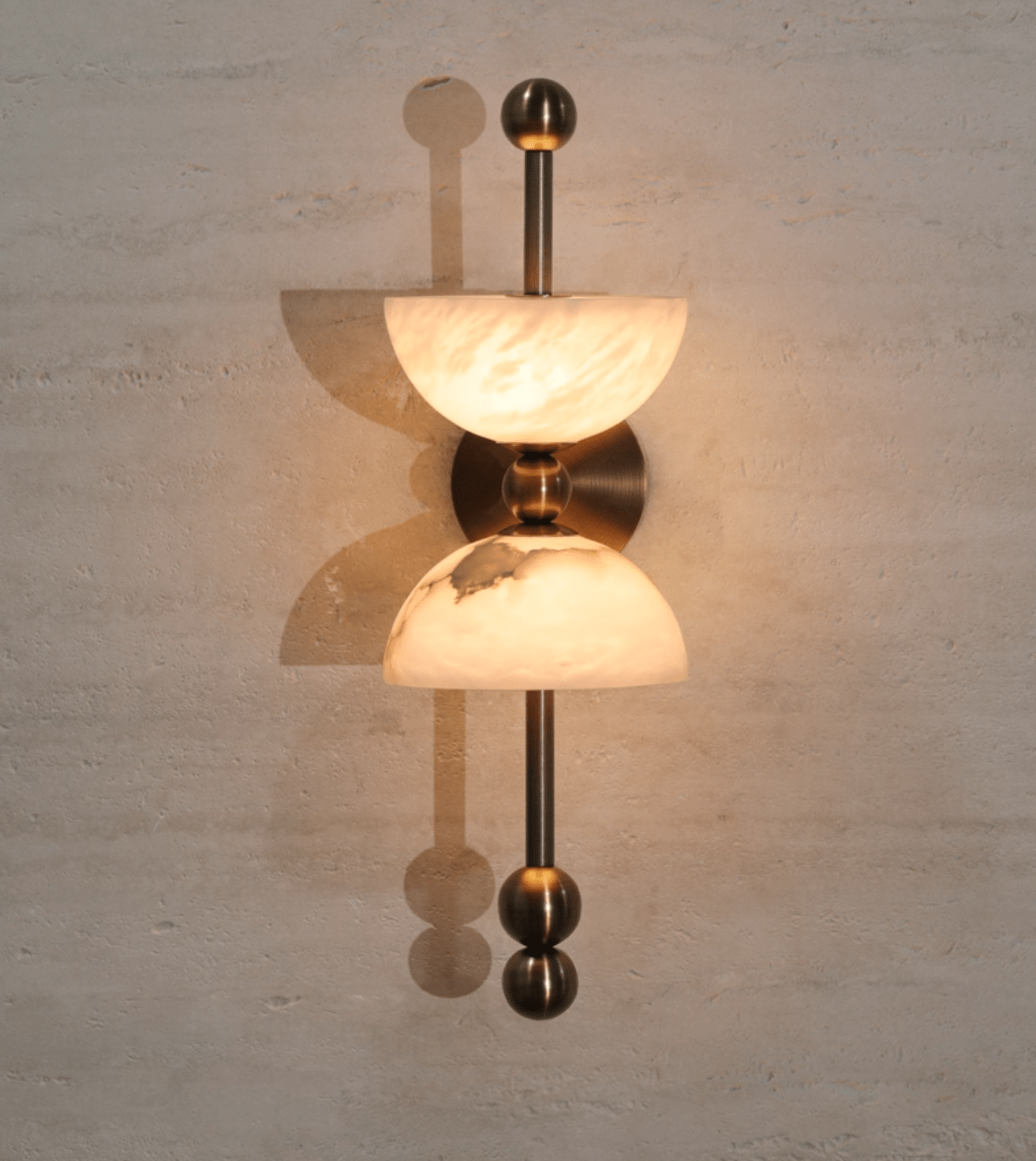 Duo Alabaster Wall Lamp-Neutral Decor