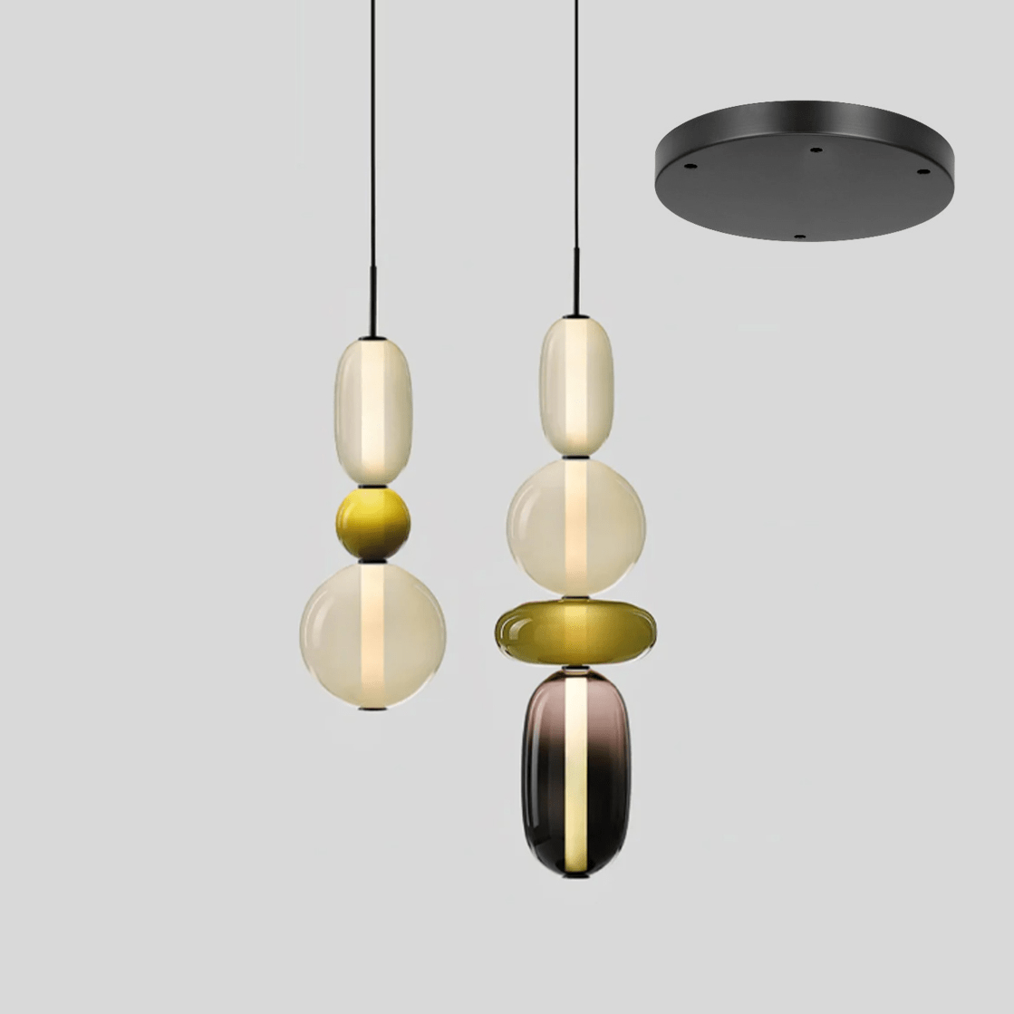 Candied Glass Combo Pendant Light-Neutral Decor