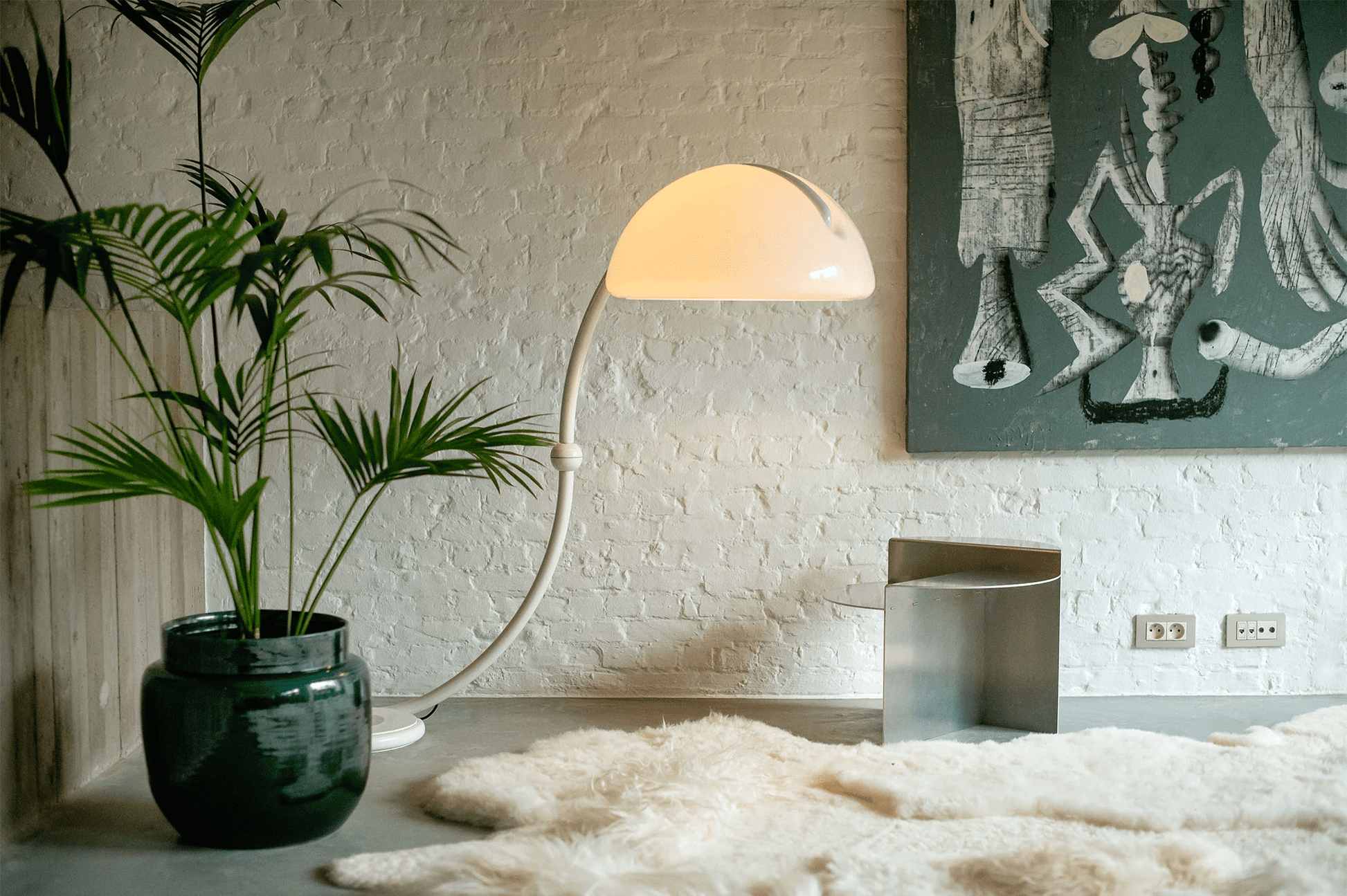 Arc Dome Floor Lamp-Neutral Decor
