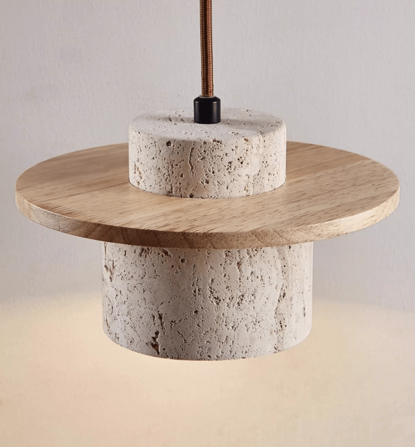 Cylindrical Stone Sconce-Neutral Decor