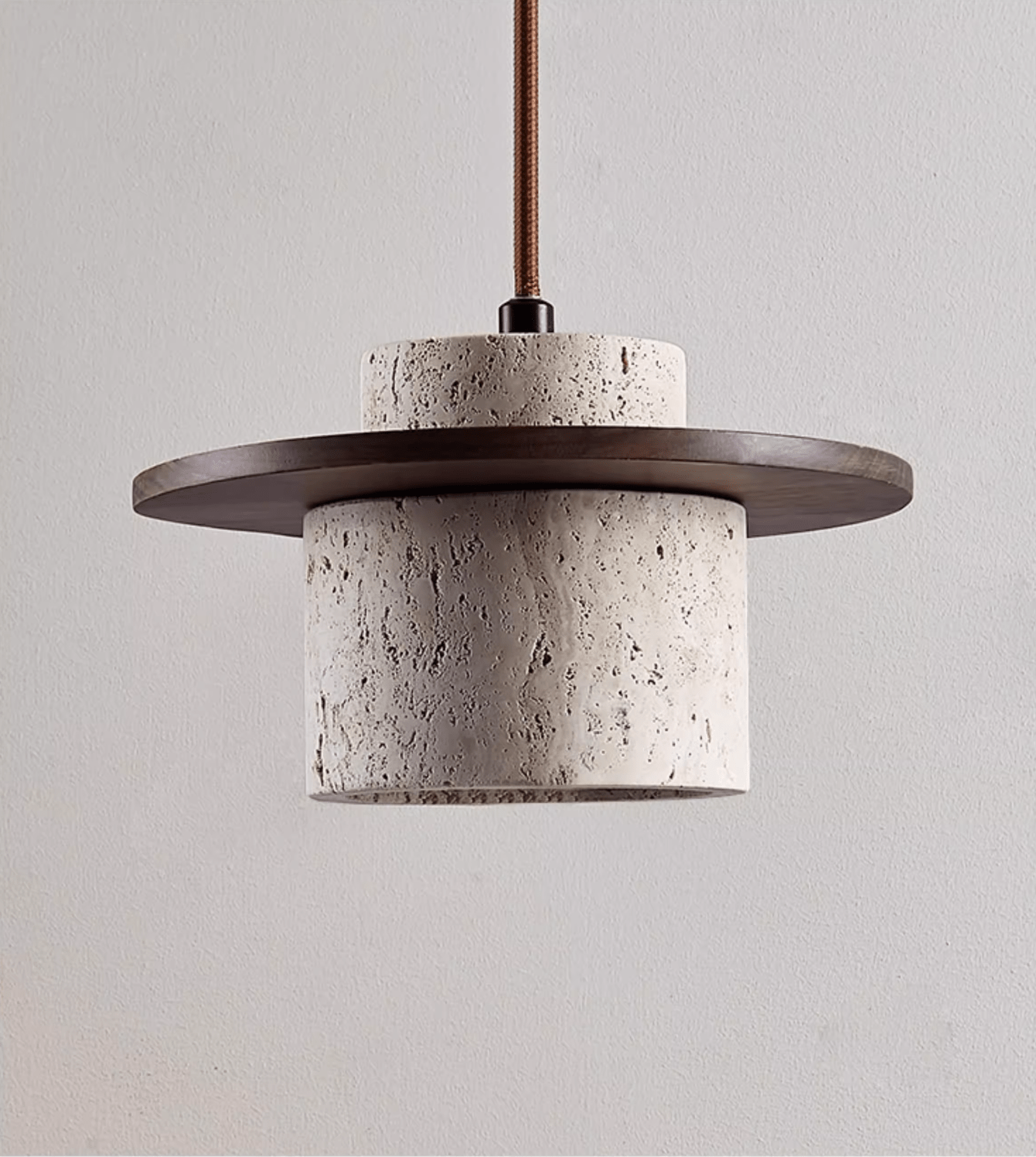 Cylindrical Stone Sconce-Neutral Decor