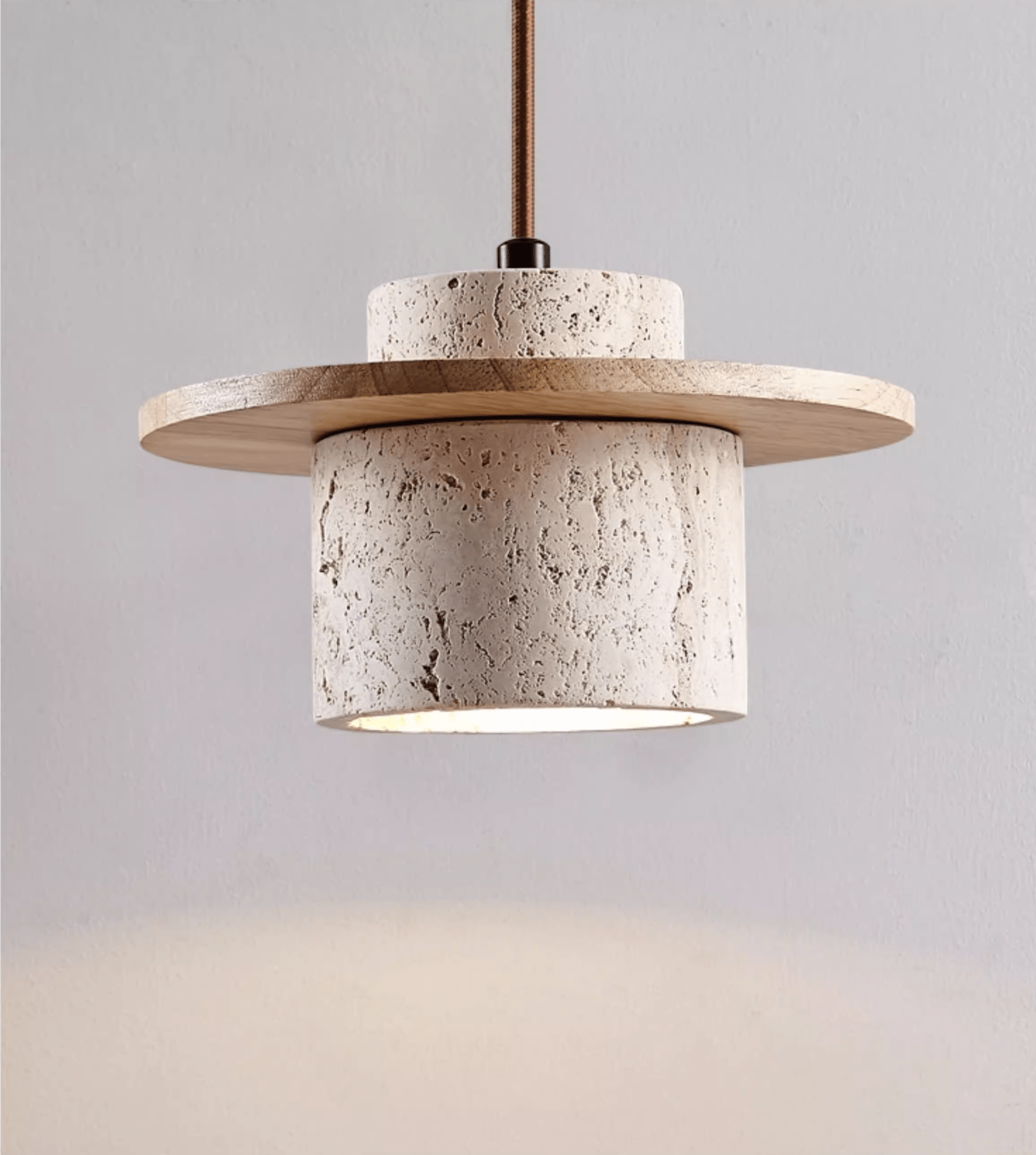Cylindrical Stone Sconce-Neutral Decor
