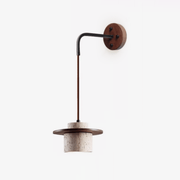 Cylindrical Stone Sconce-Neutral Decor
