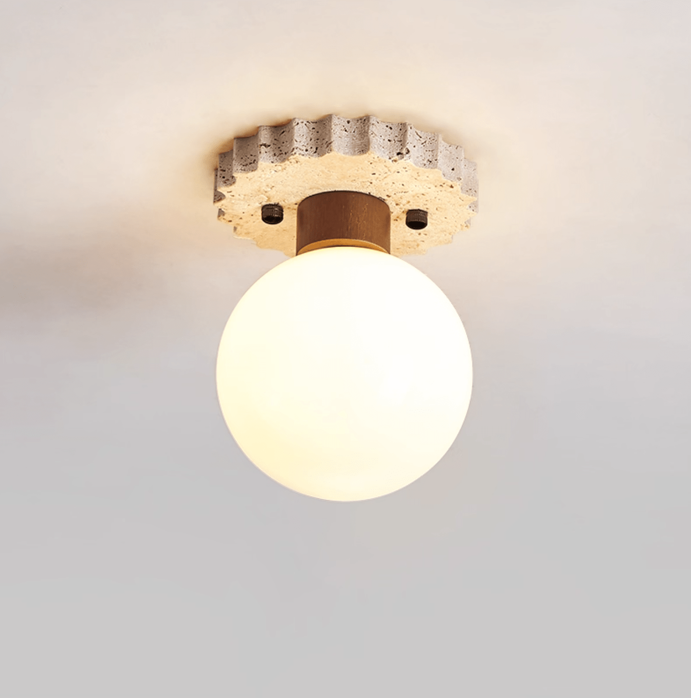 Cogstone Orb Ceiling Lamp-Neutral Decor