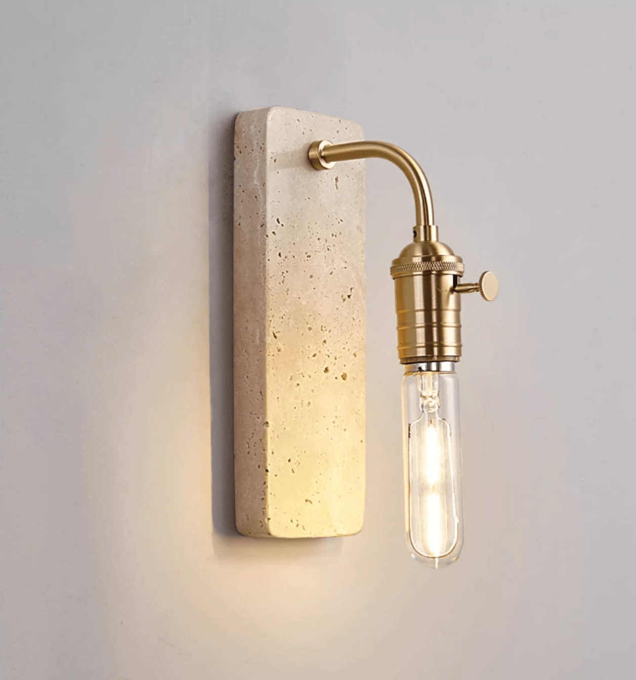 Industrial Stone Sconce-Neutral Decor