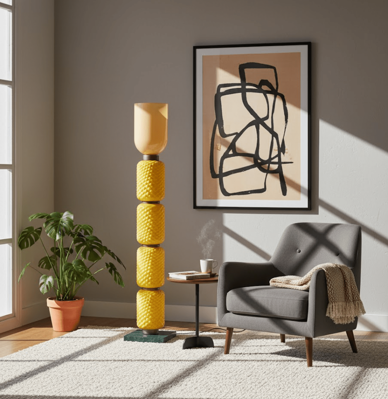 Ficupala Floor Lamp-Neutral Decor