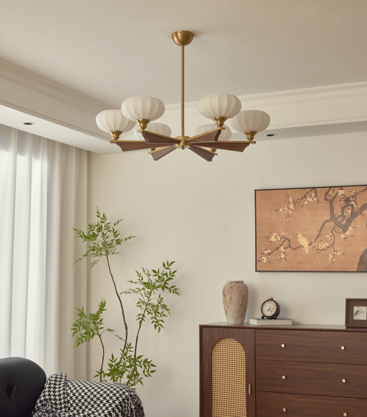 Elara Bloom Chandelier-Neutral Decor