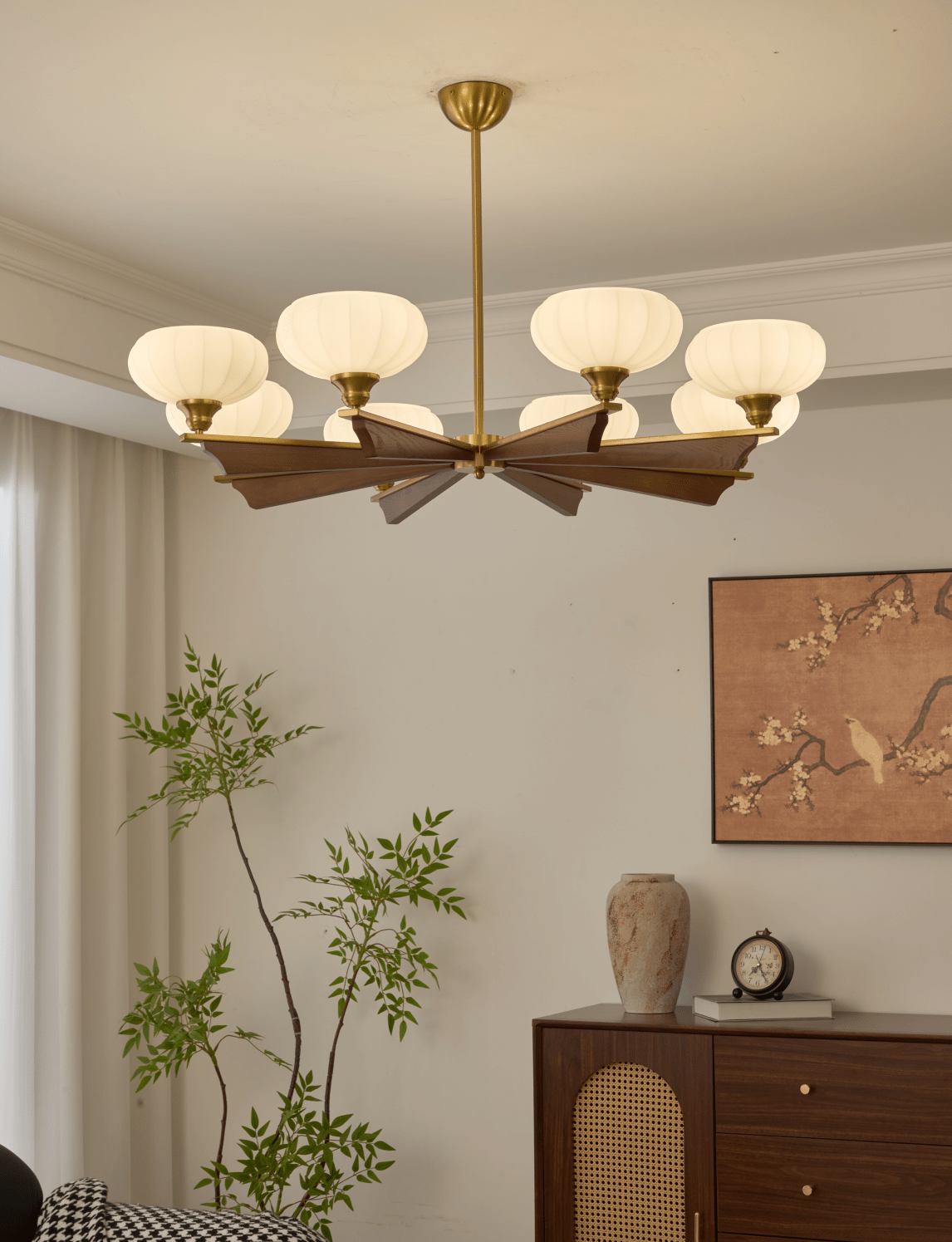 Elara Bloom Chandelier-Neutral Decor
