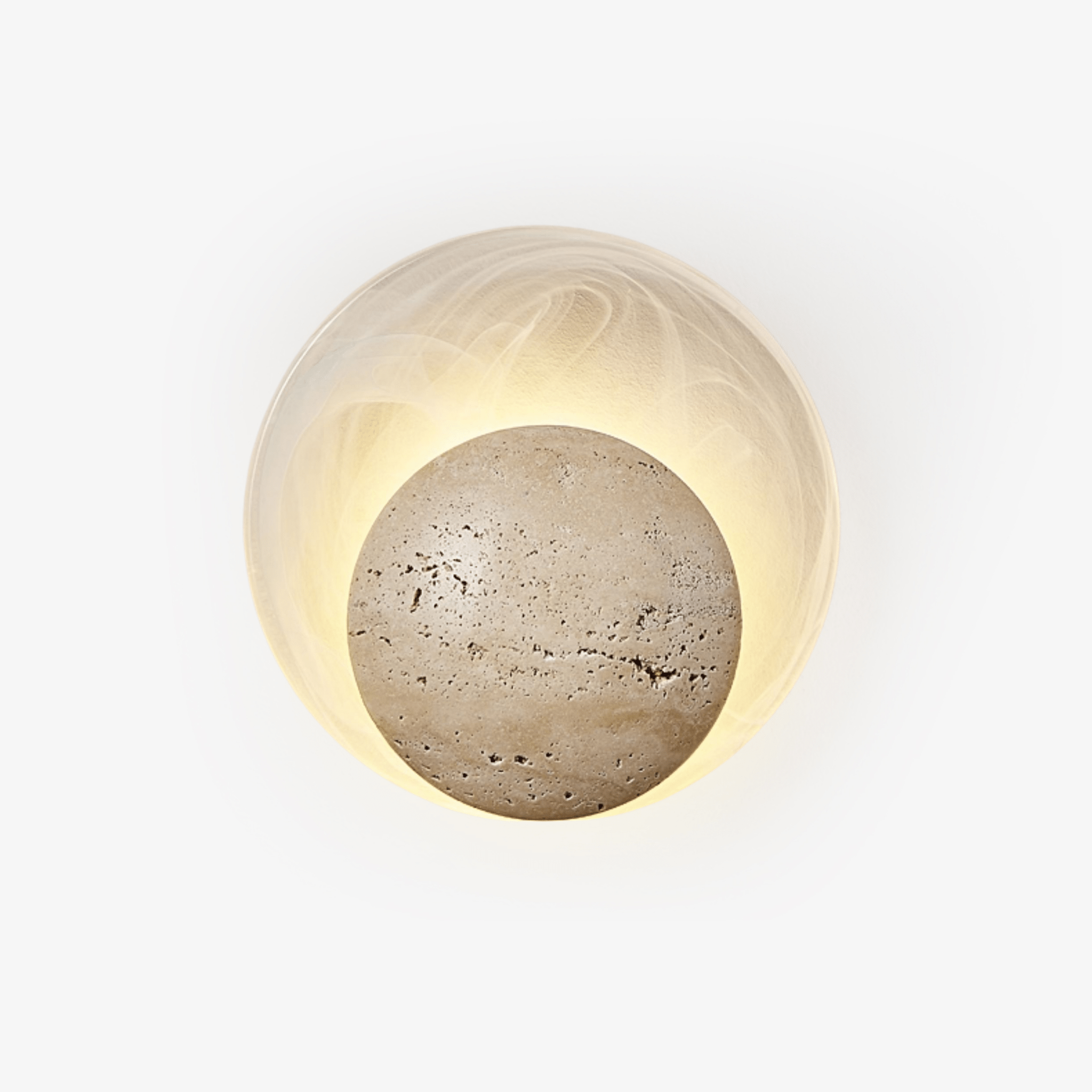 Genesis Travertine Wall Lamp-Neutral Decor