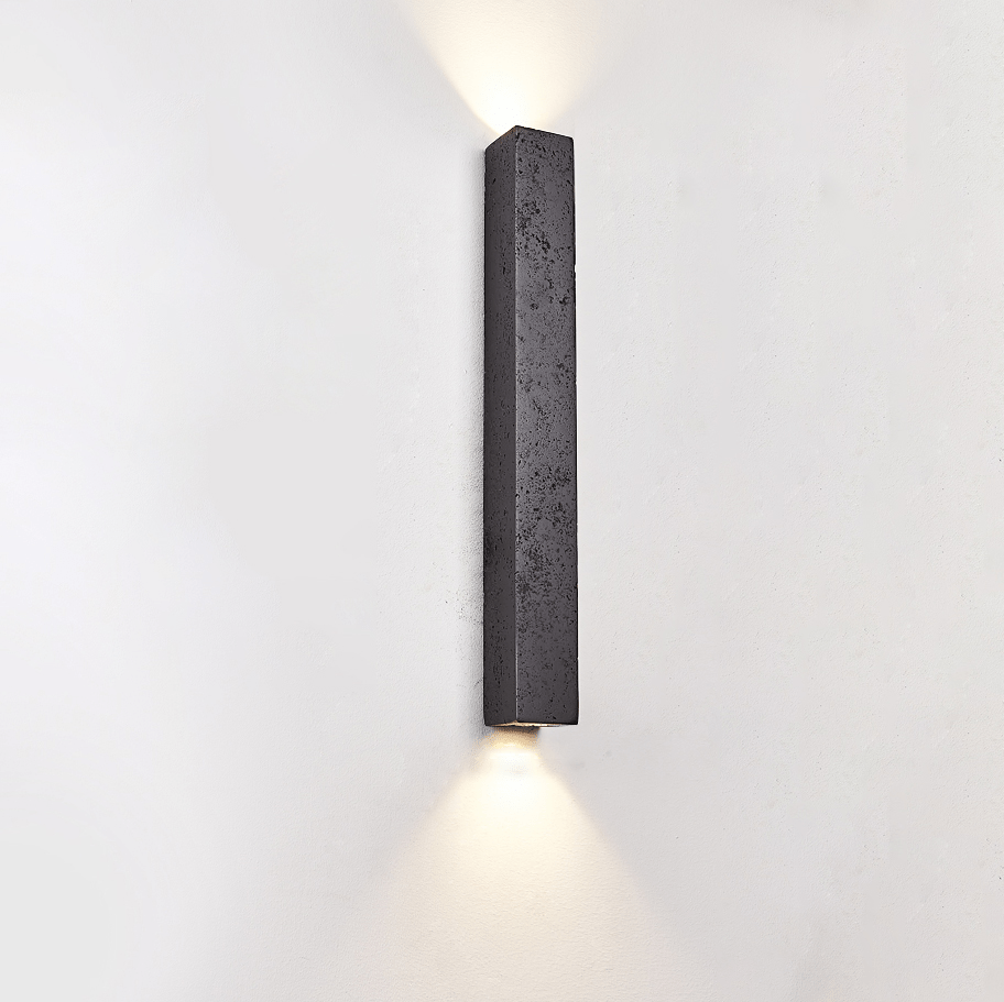 Minimalist Stone Finish Wall Lamp-Neutral Decor