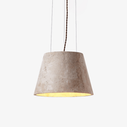 Travertine Cone Pendant Lamp-Neutral Decor