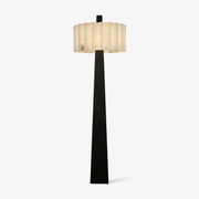 Origami Pleat Alabaster Floor Lamp-Neutral Decor