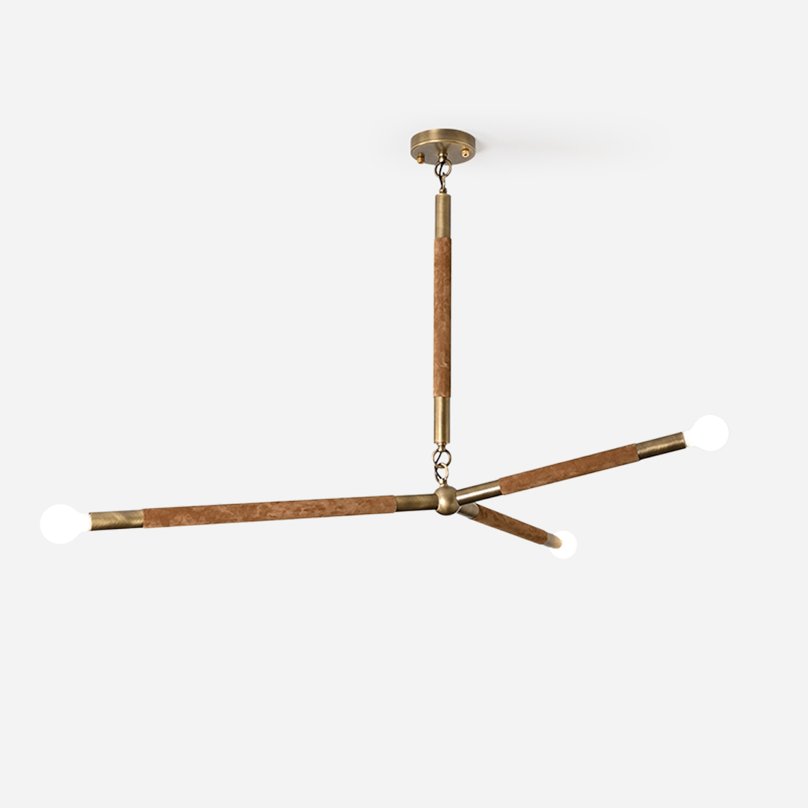 Arthur Modern Brass Wrapped Linear Chandelier-Neutral Decor