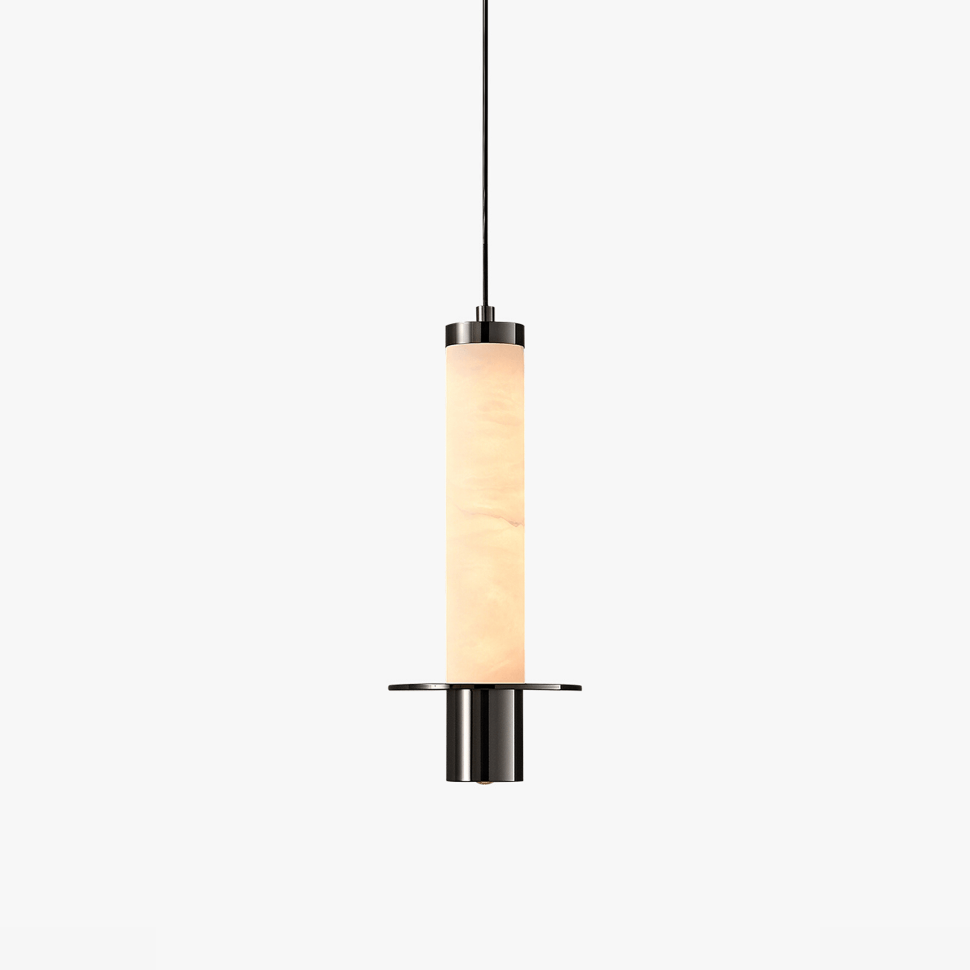 Lyra Slim Alabaster Cylindrical Pendant Lamp-Neutral Decor