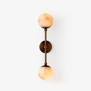 Gaia Twobody Celestial Double Alabaster Sconce-Neutral Decor