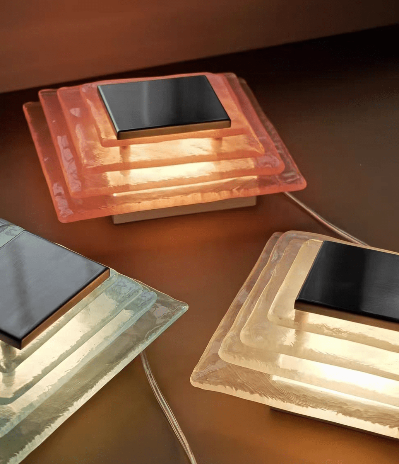 Cleo Glass Water Cube Cascade Sconce-Neutral Decor