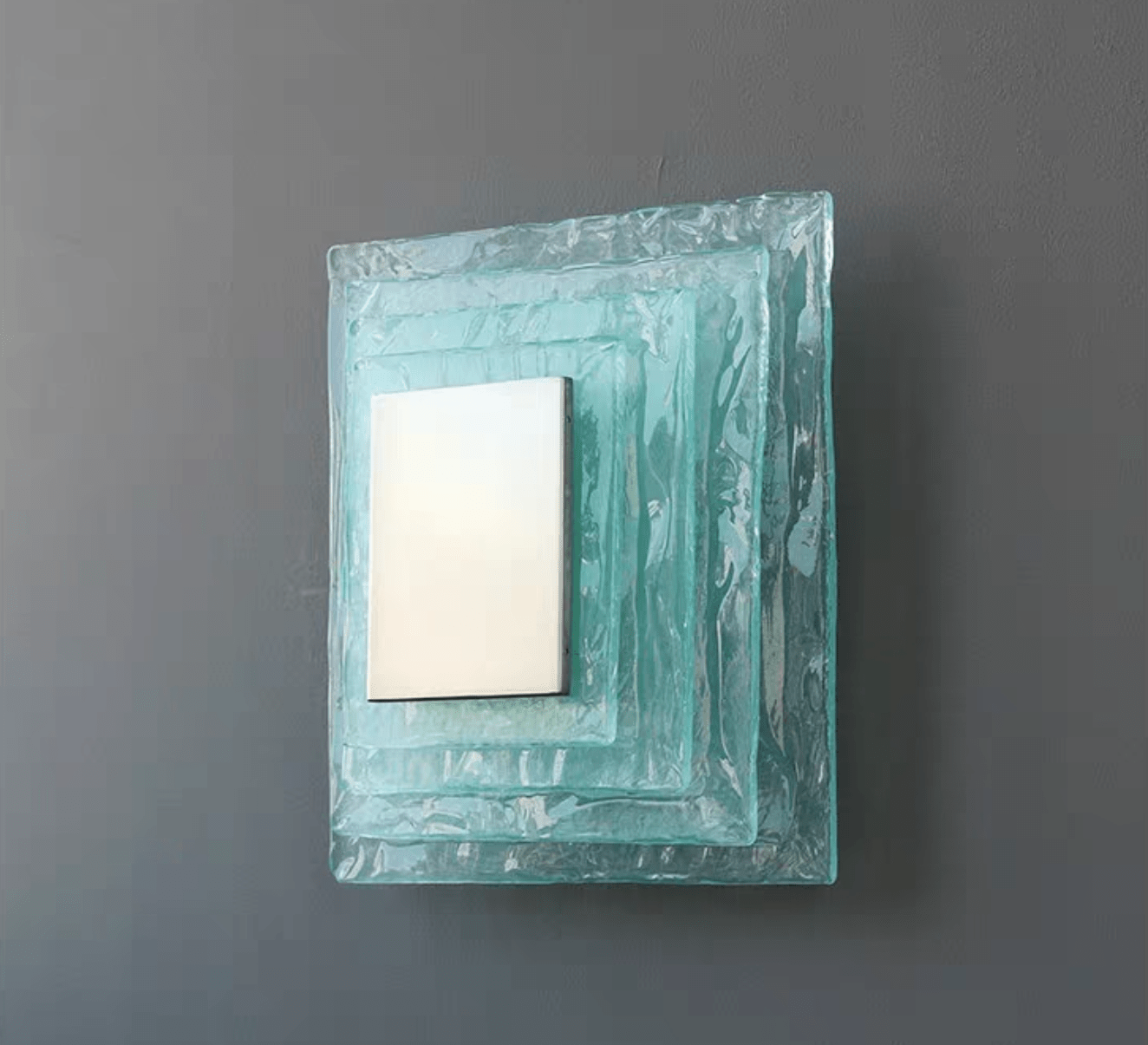 Cleo Glass Water Cube Cascade Sconce-Neutral Decor