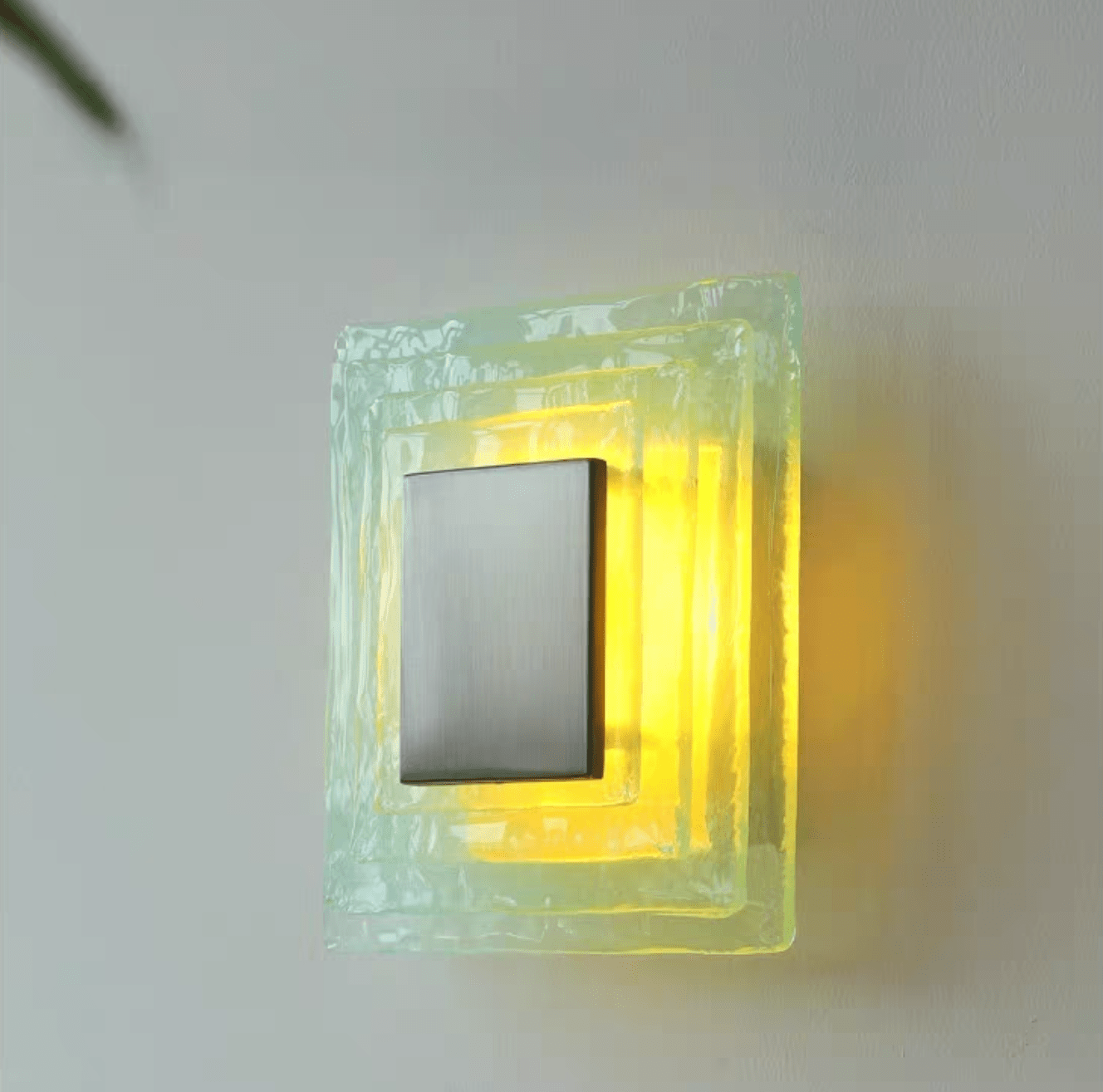 Cleo Glass Water Cube Cascade Sconce-Neutral Decor