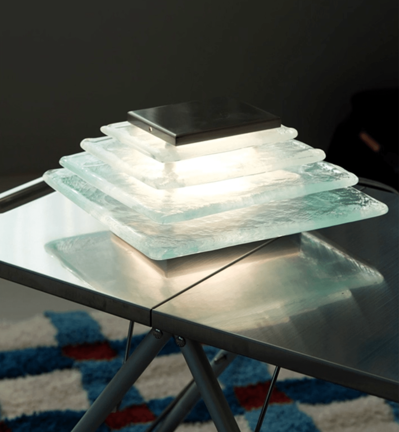 Cleo Glass Water Cube Cascade Sconce-Neutral Decor