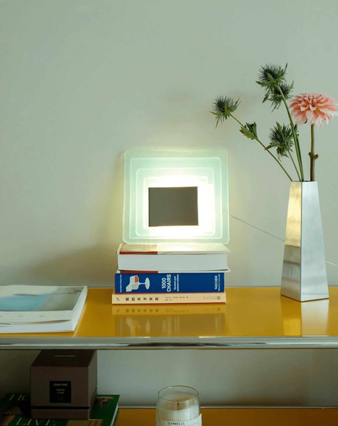 Cleo Glass Water Cube Cascade Sconce-Neutral Decor