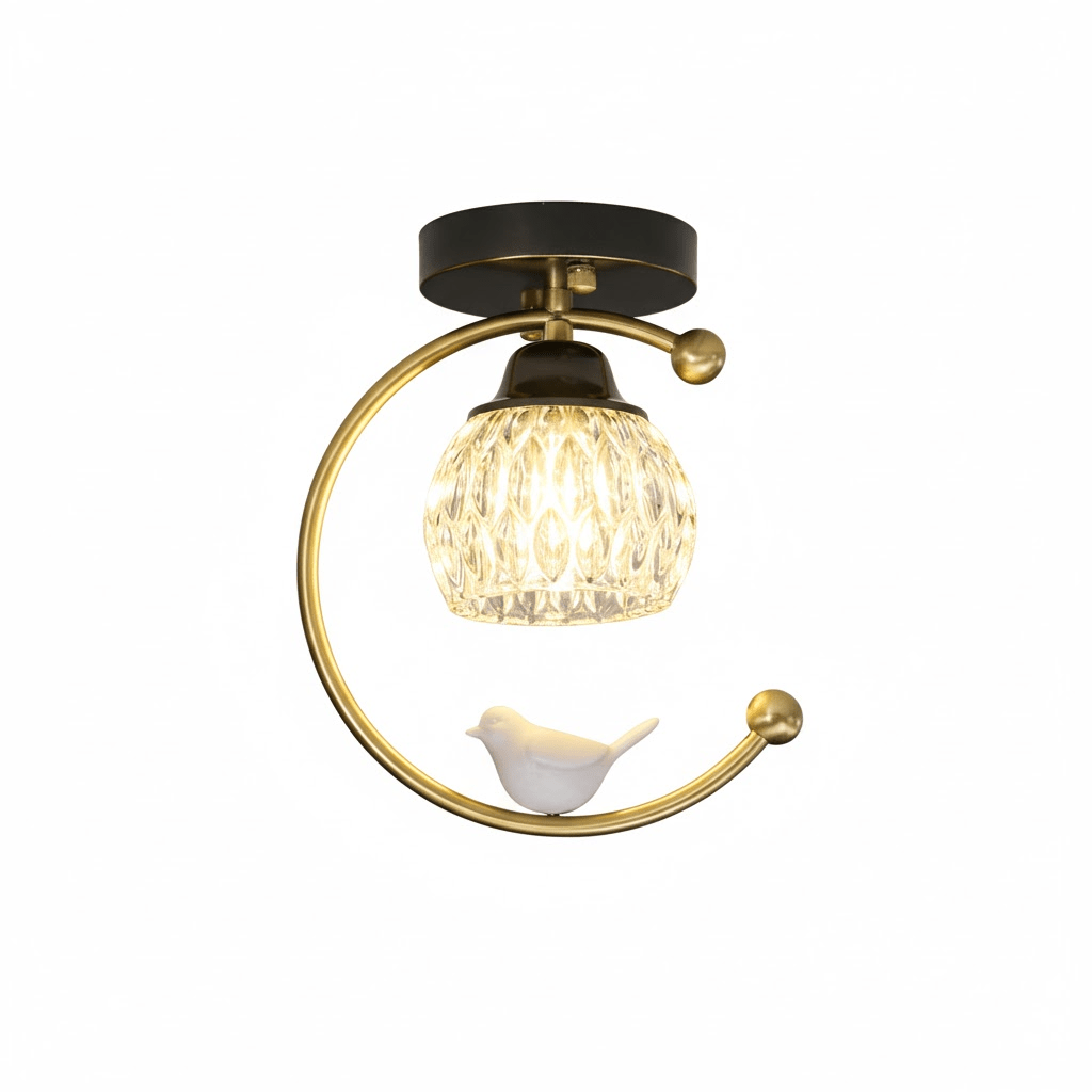 Otis Linearo Artistic Ceramic Bird Ceiling Light-Neutral Decor
