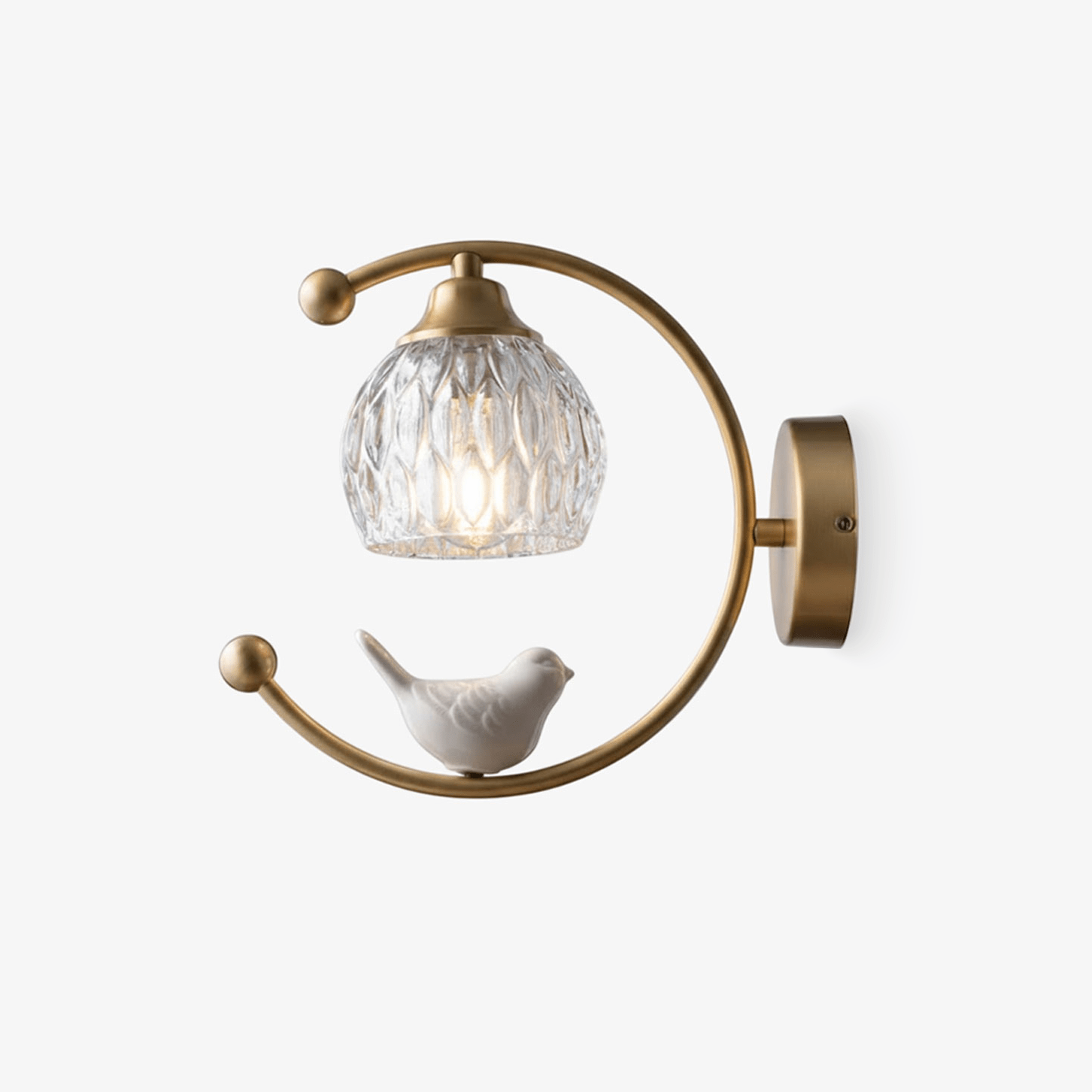Felix Linearo Artistic Ceramic Bird Wall Lamp-Neutral Decor