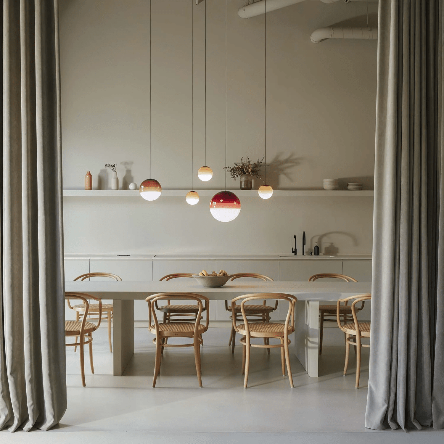 Dipping Pendant Light-Neutral Decor