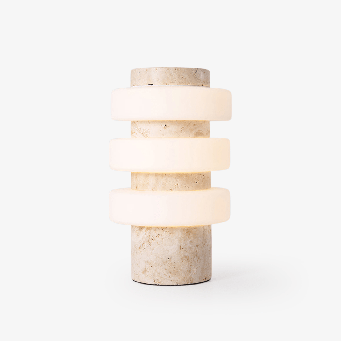 Thea Modern Travertine Table Lamp-Neutral Decor