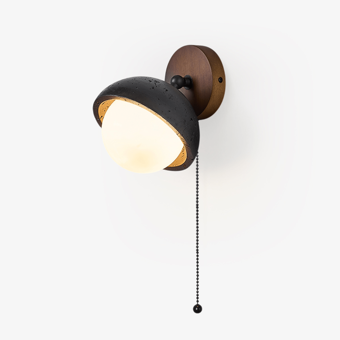 Nova Globe Black Travertine Pivot Sconce-Neutral Decor