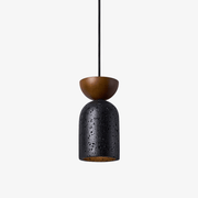 Iris Focused Black Travertine Pendant Light-Neutral Decor