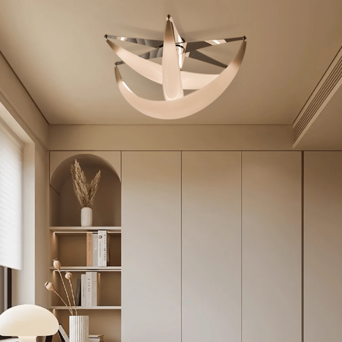 Maia Contemporary White Resin Ceiling Lamp-Neutral Decor