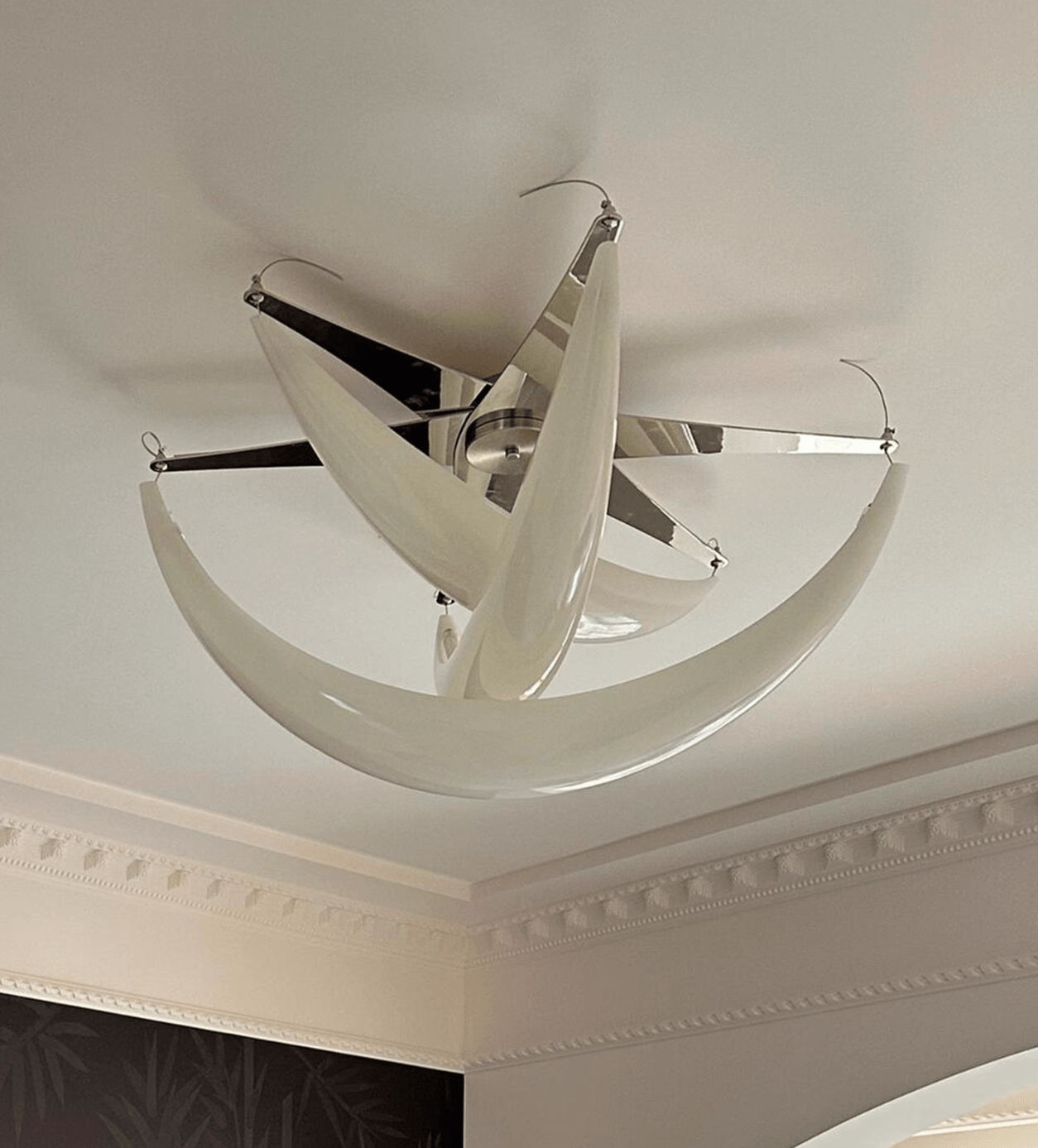 Maia Contemporary White Resin Ceiling Lamp-Neutral Decor