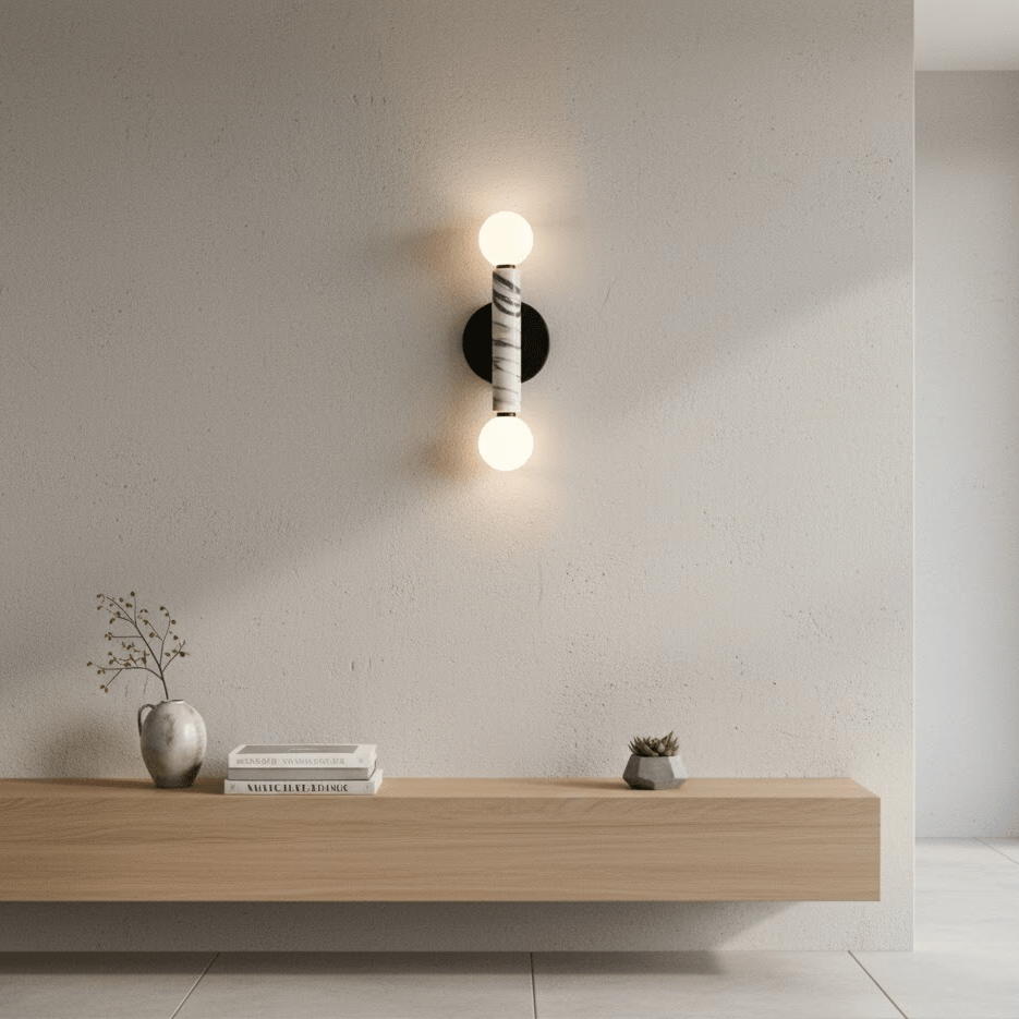 Obelisk Orb Sconce-Neutral Decor
