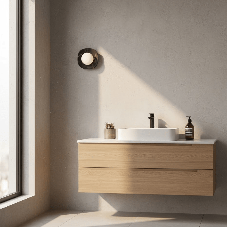 Carrara Cusp Sconce-Neutral Decor