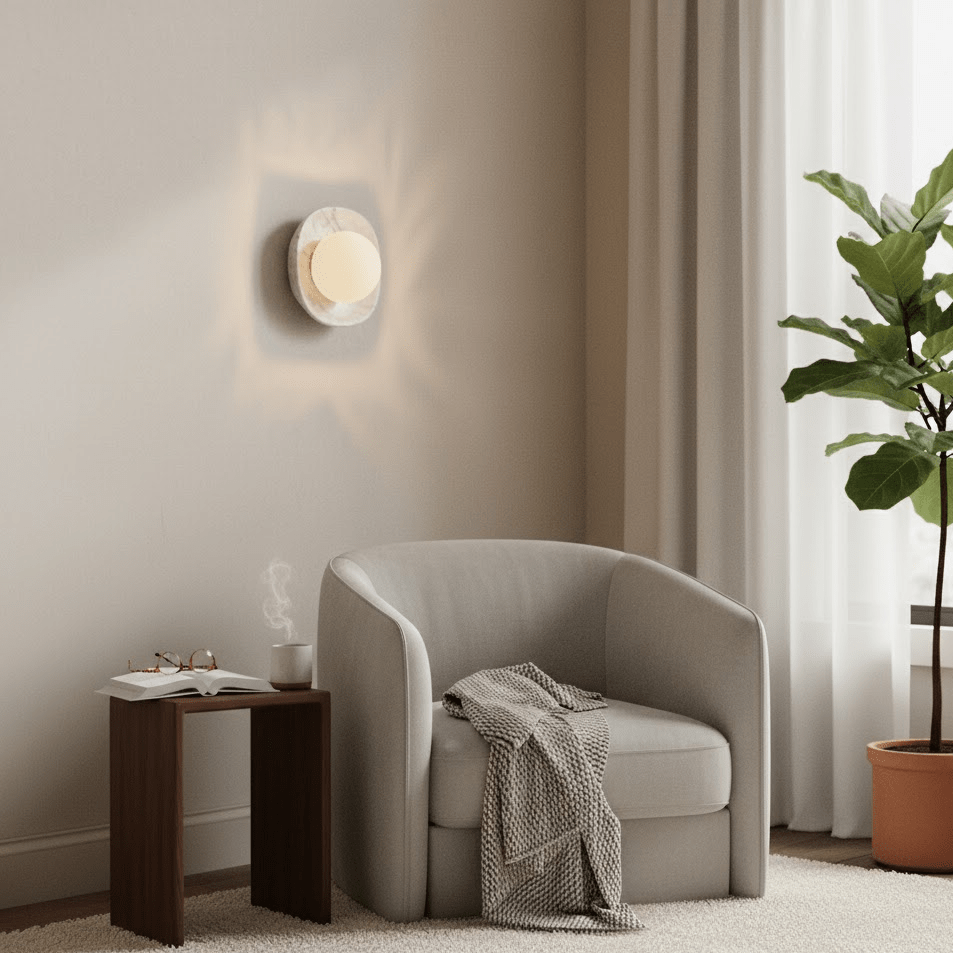 Carrara Cusp Sconce-Neutral Decor