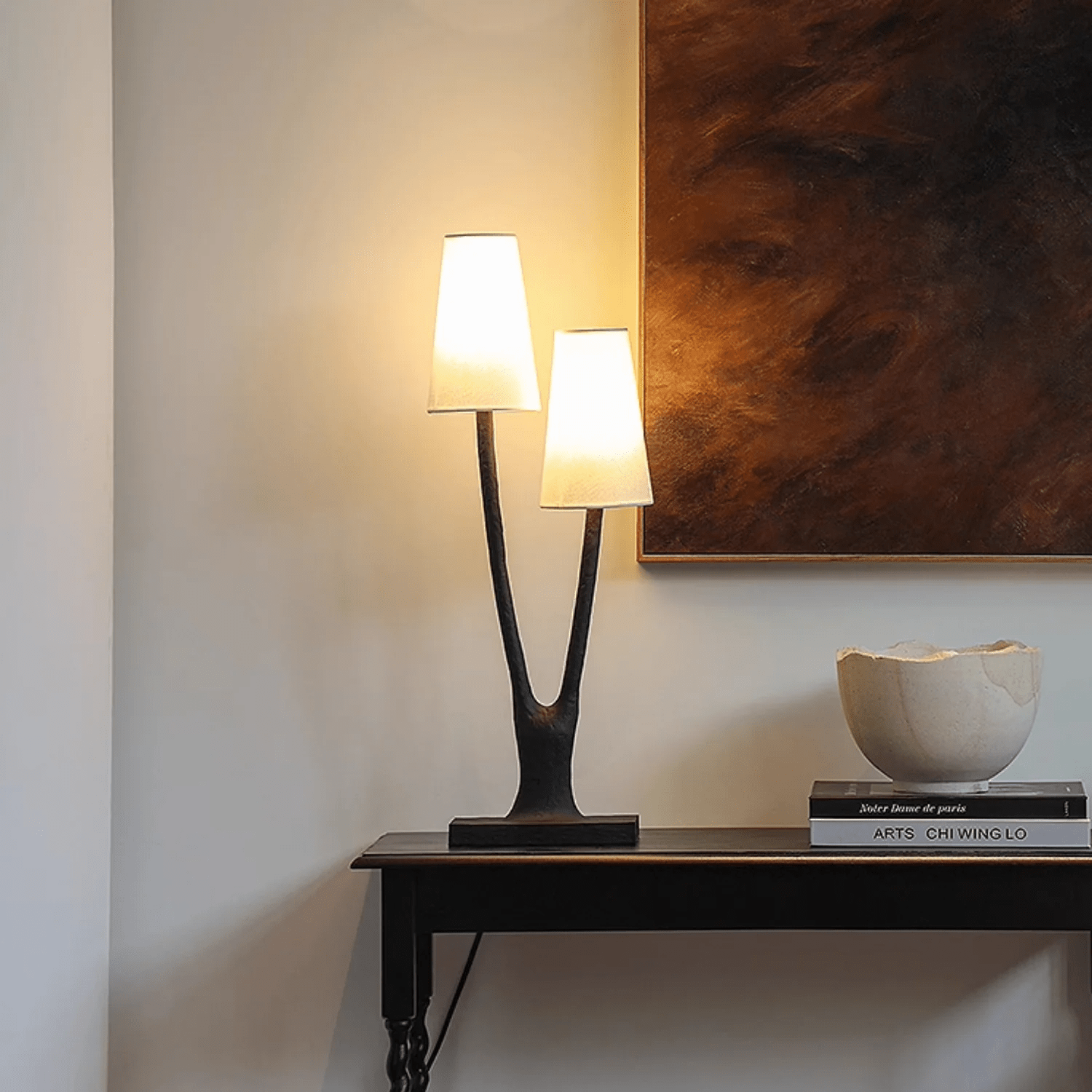 Roots Table Lamp-Neutral Decor