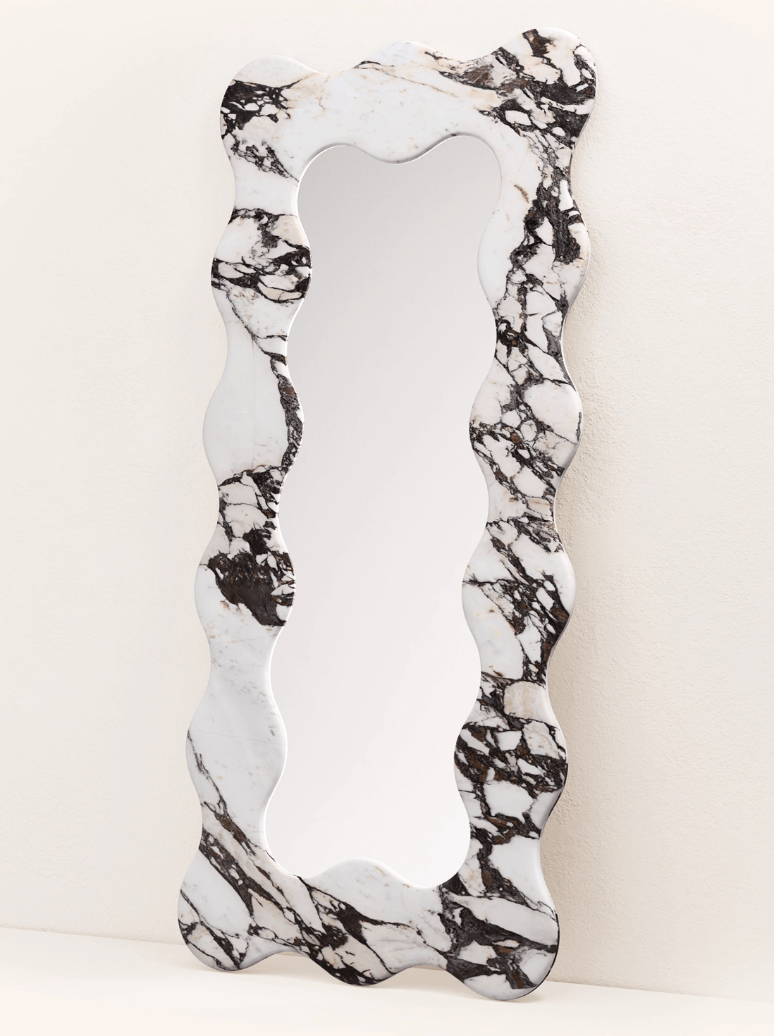 Serpentine Vert Mirror Frame-Neutral Decor