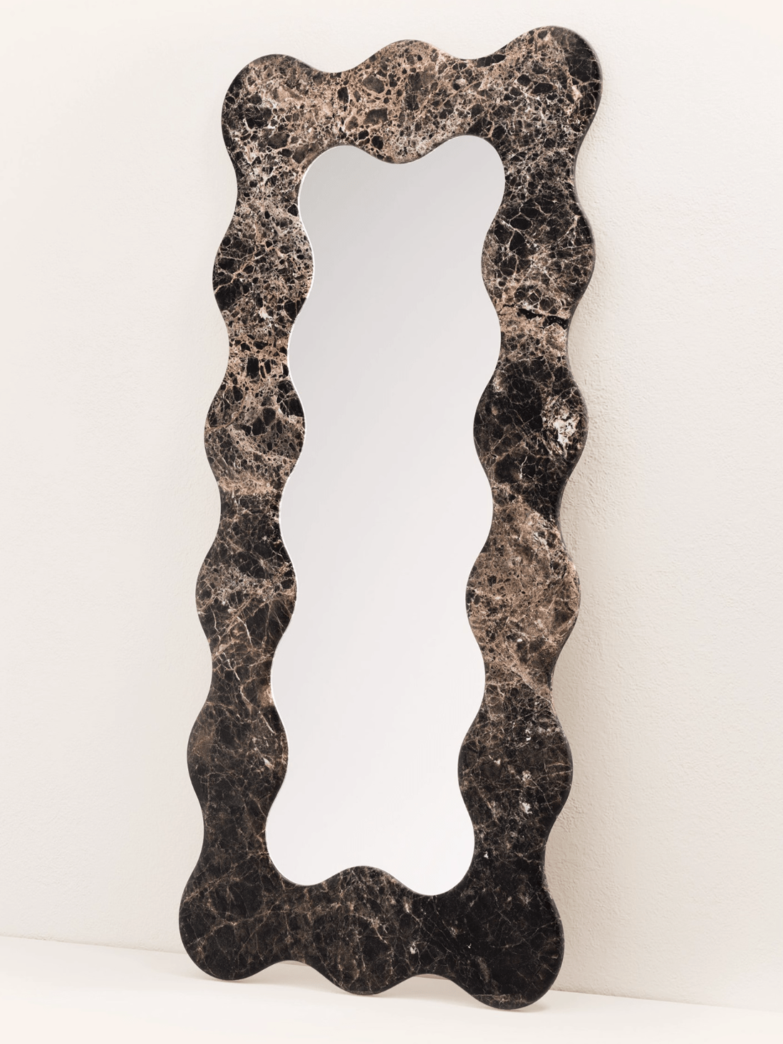Serpentine Vert Mirror Frame-Neutral Decor