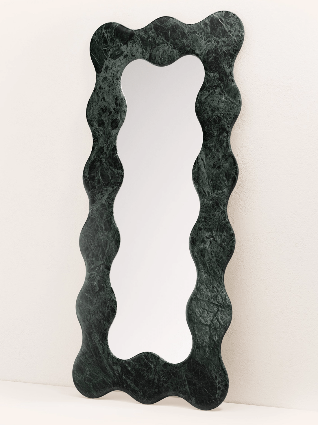 Serpentine Vert Mirror Frame-Neutral Decor