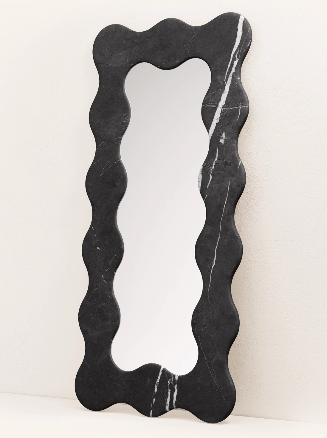 Serpentine Vert Mirror Frame-Neutral Decor