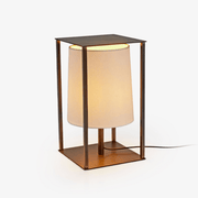 Industrial Cage Frame Table Lamp-Neutral Decor