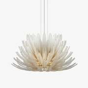 Aurelia Glass Petal Chandelier-Neutral Decor